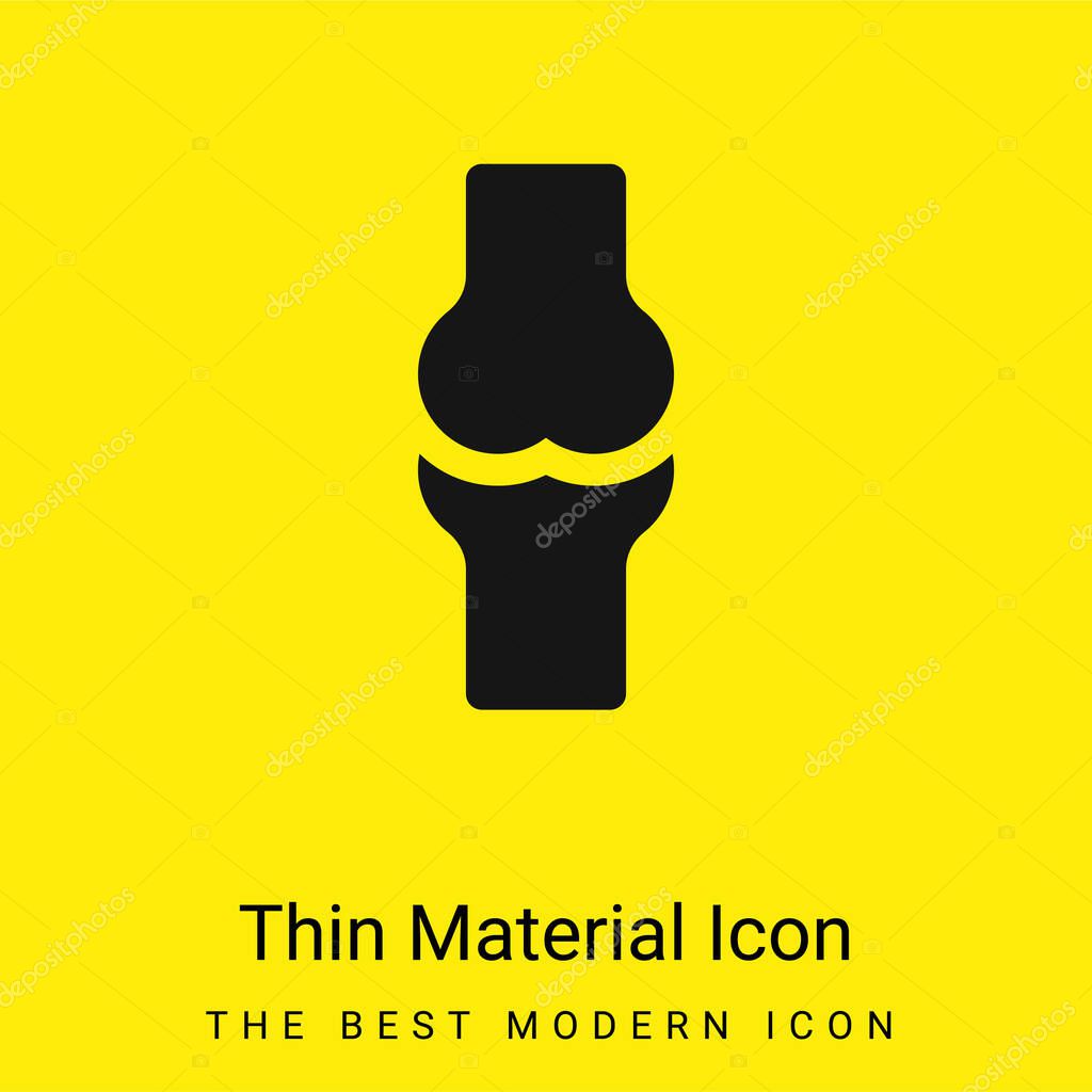 Bone minimal bright yellow material icon