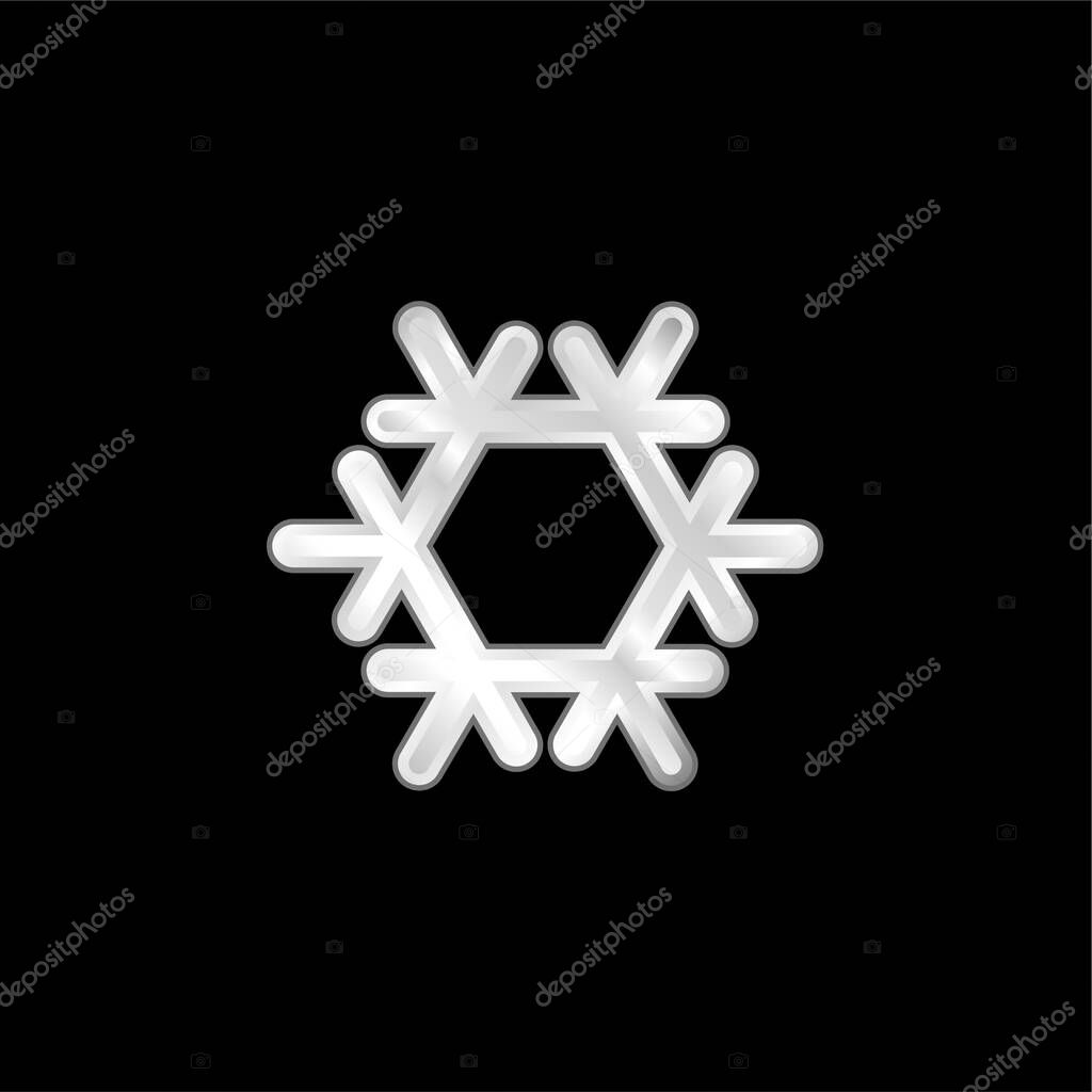 Air Conditioning silver plated metallic icon