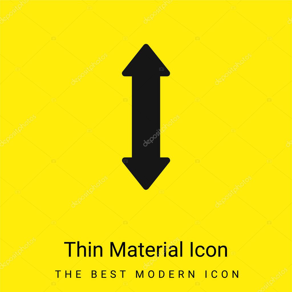 Arrow Double Up And Down Sign minimal bright yellow material icon