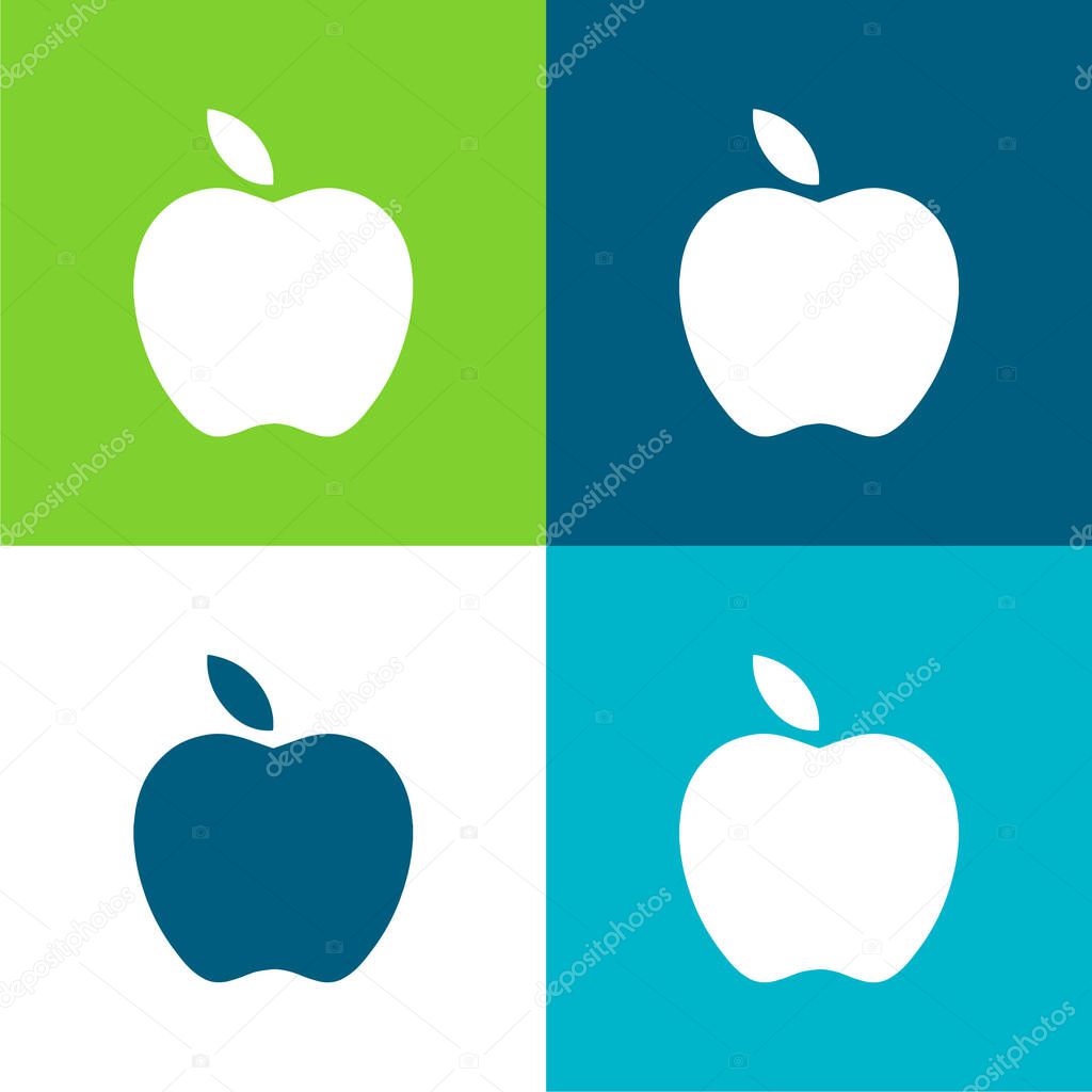 Apple Flat four color minimal icon set