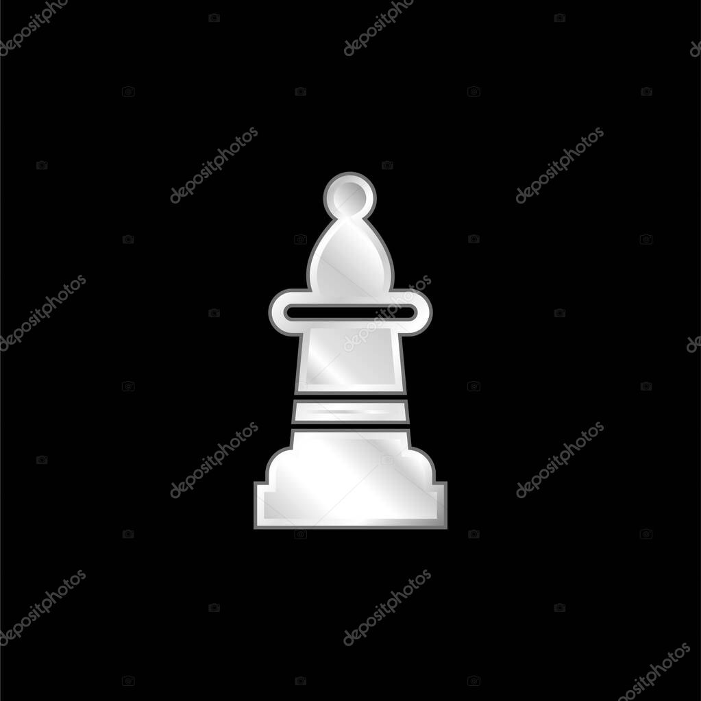 Bishop silver plated metallic icon