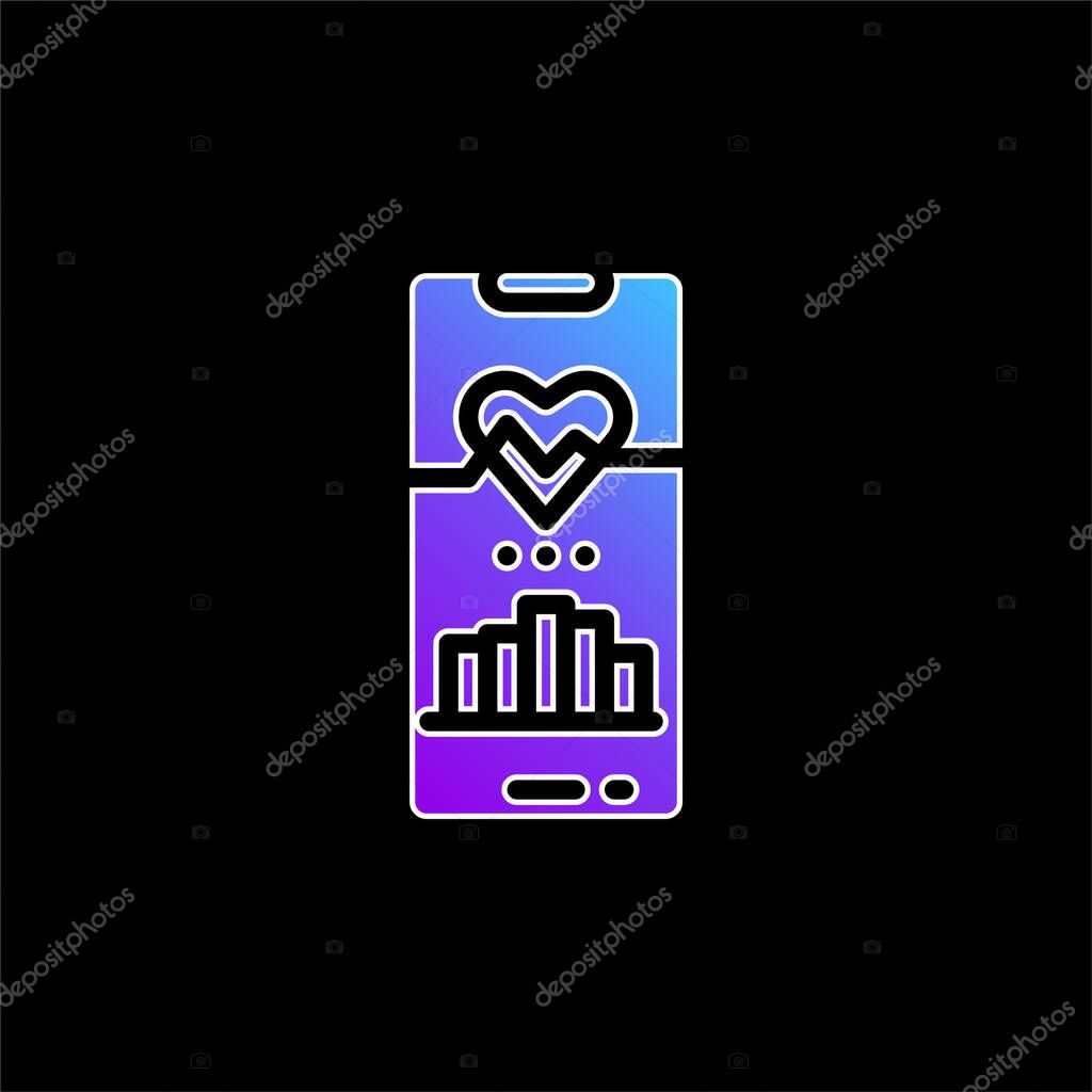 Activity Tracker blue gradient vector icon