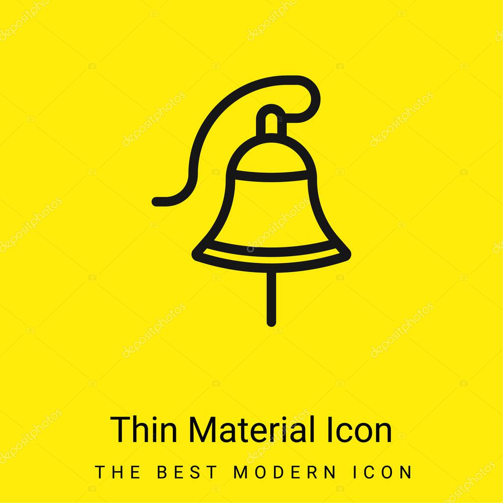 Bell minimal bright yellow material icon