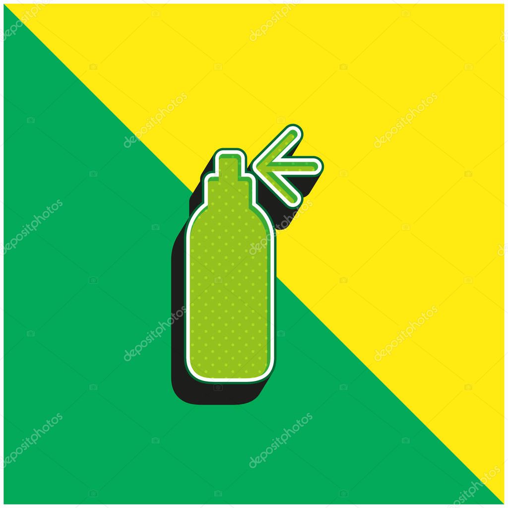 Beauty Perfume Green and yellow modern 3d vector icon logo