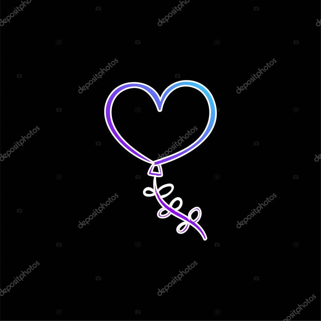 Balloon blue gradient vector icon