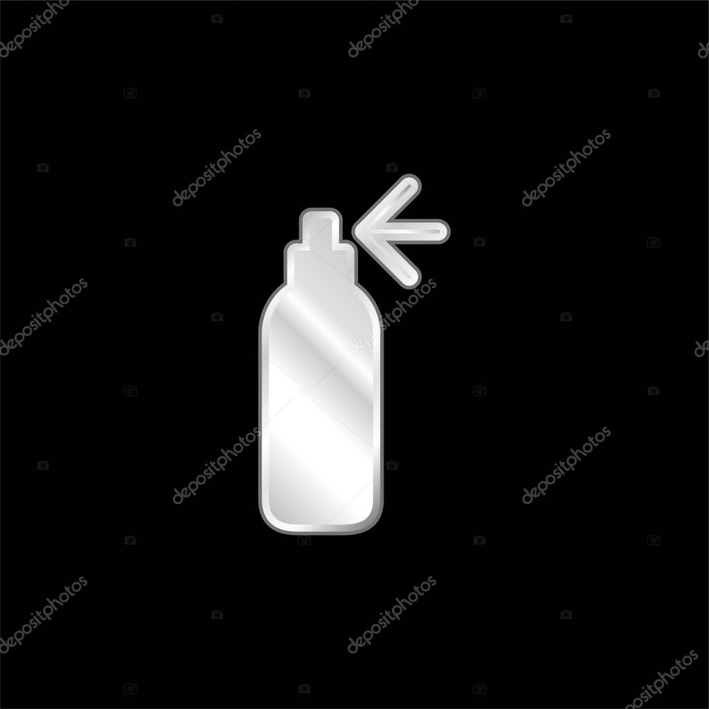 Beauty Perfume silver plated metallic icon