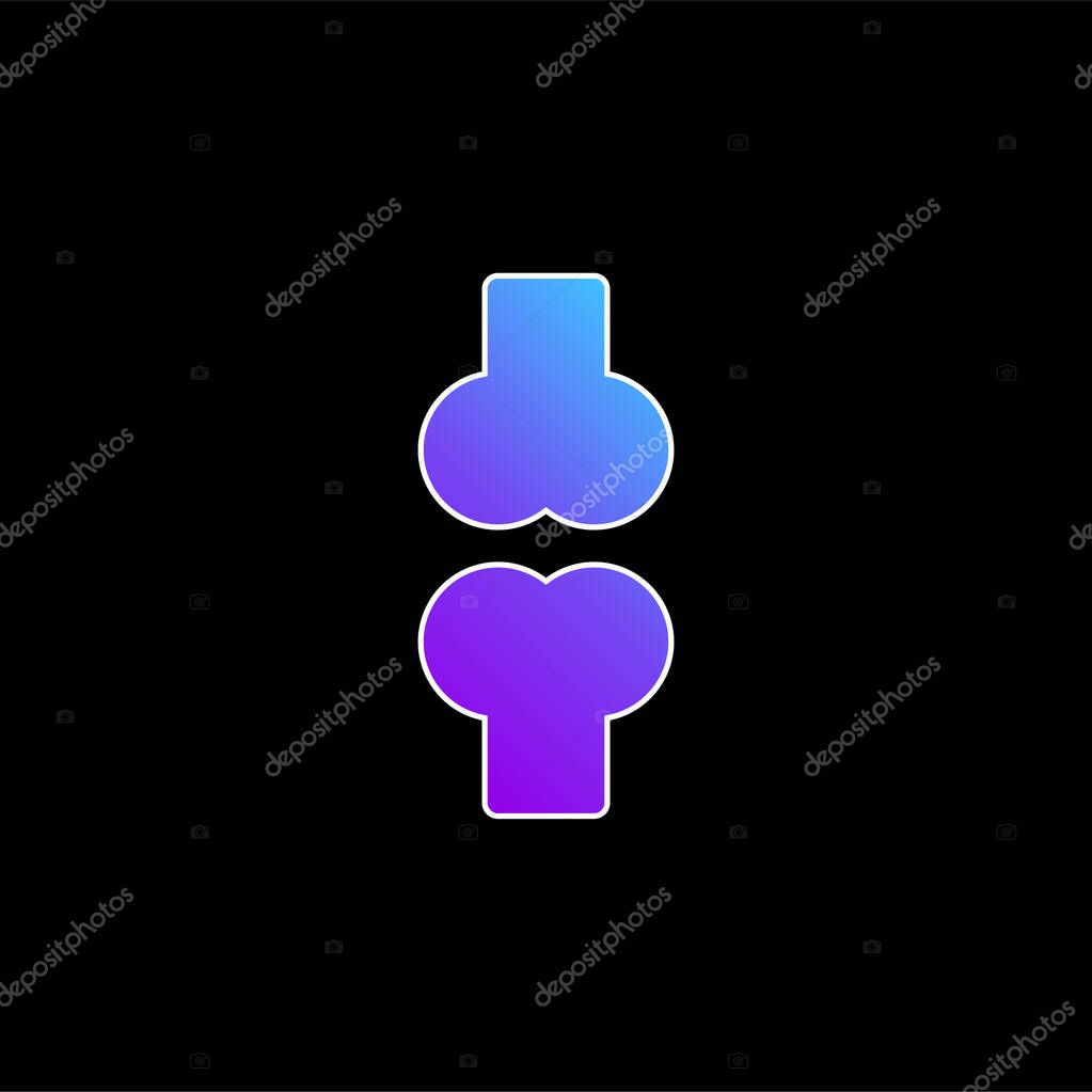 Bone blue gradient vector icon