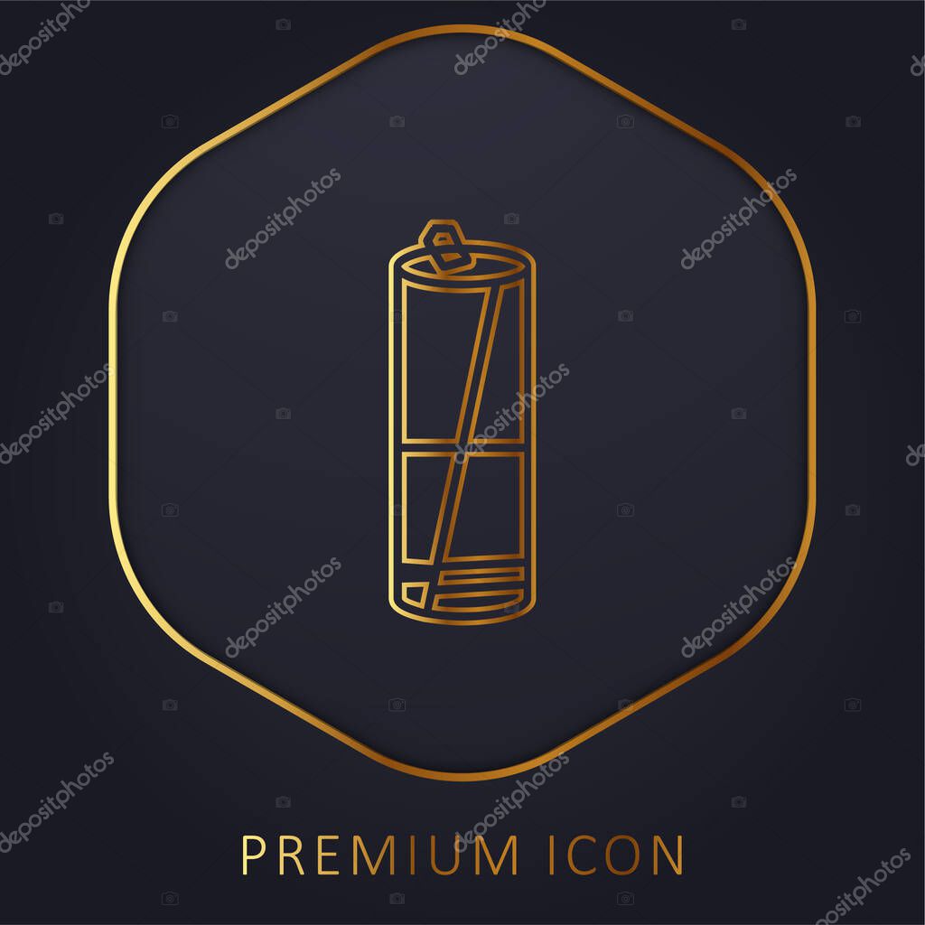 Battery Variant In Black And White golden line premium logo or icon
