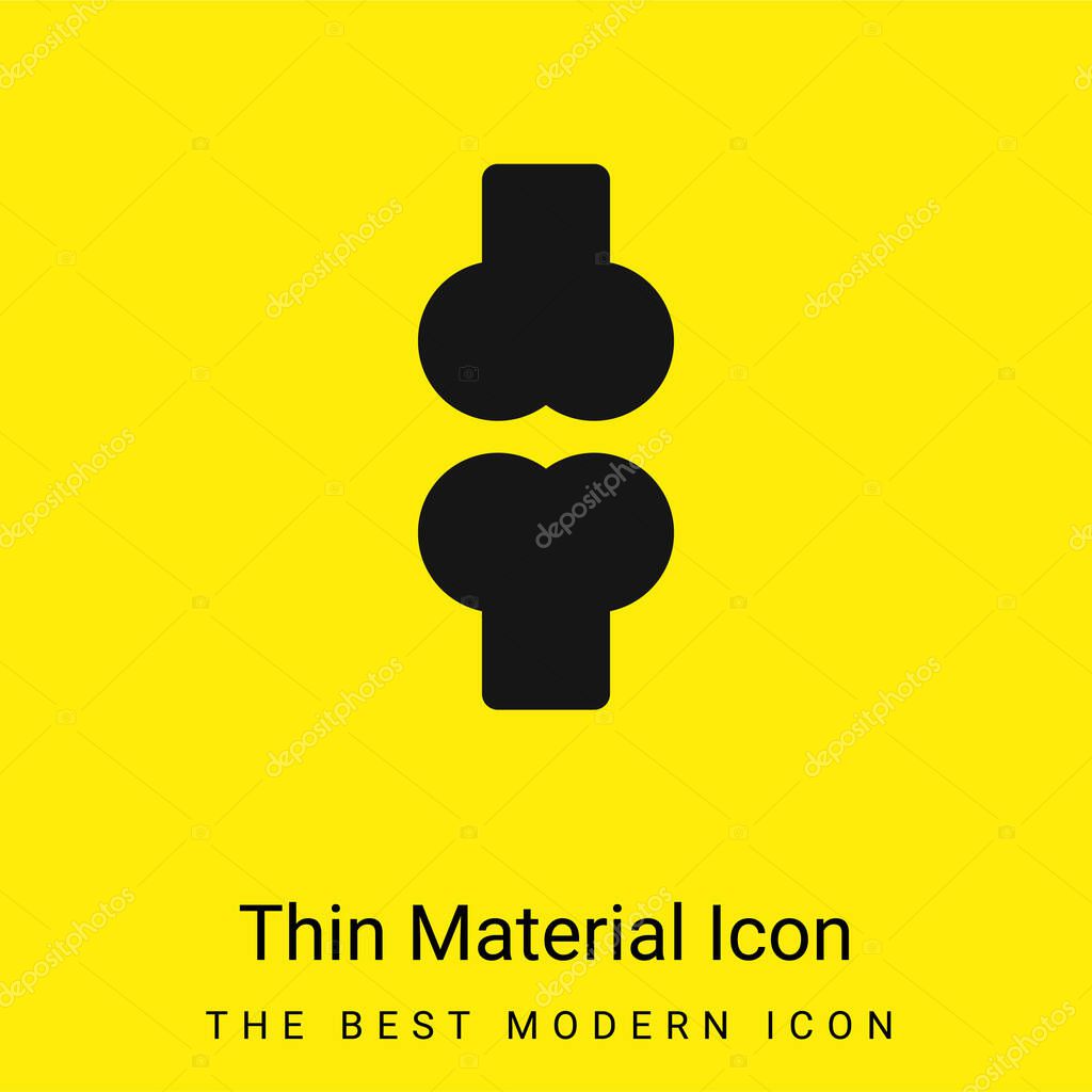 Bone minimal bright yellow material icon