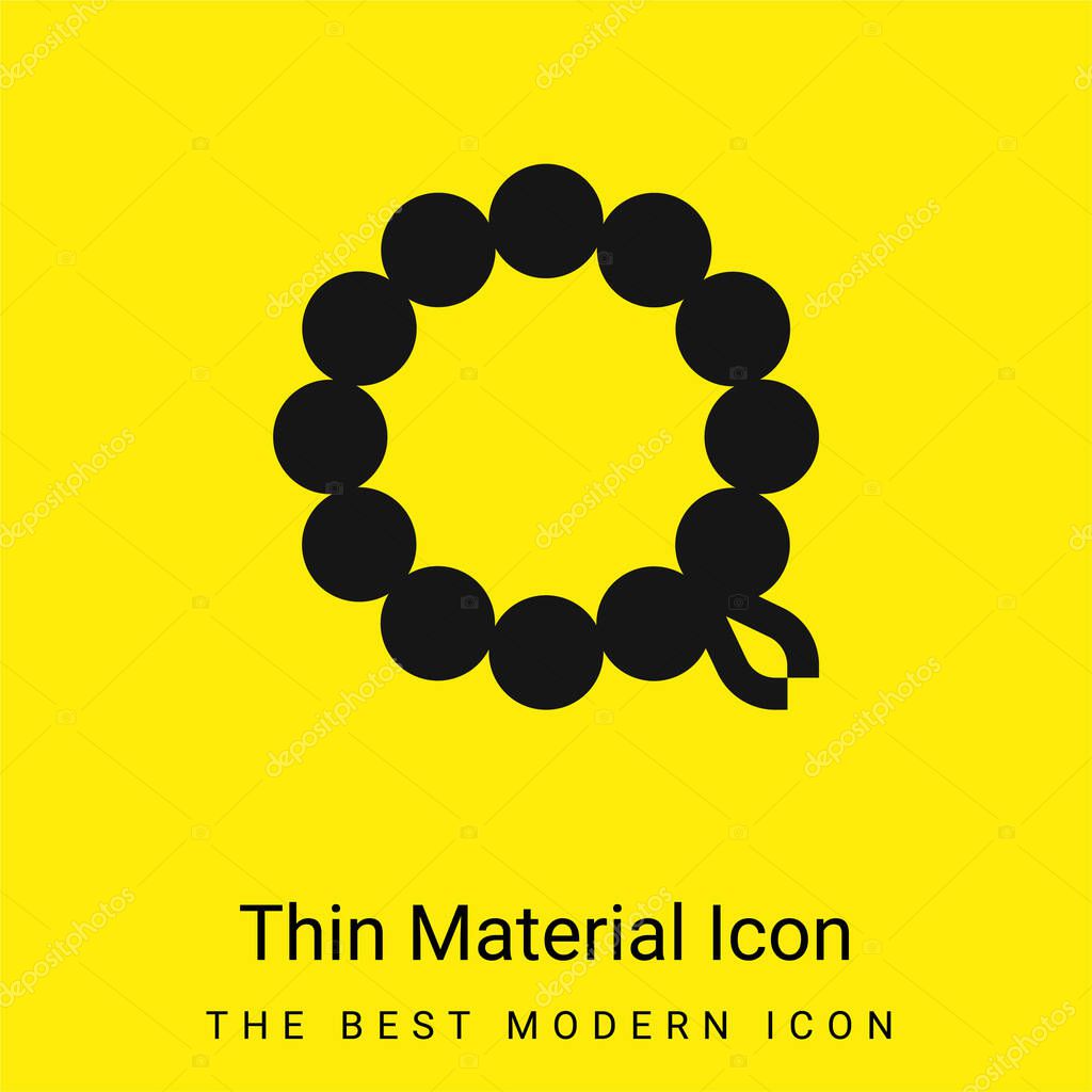 Bracelet minimal bright yellow material icon