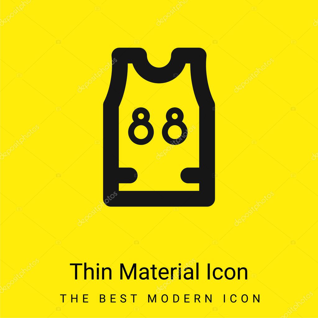 Basketball Jersey minimal bright yellow material icon