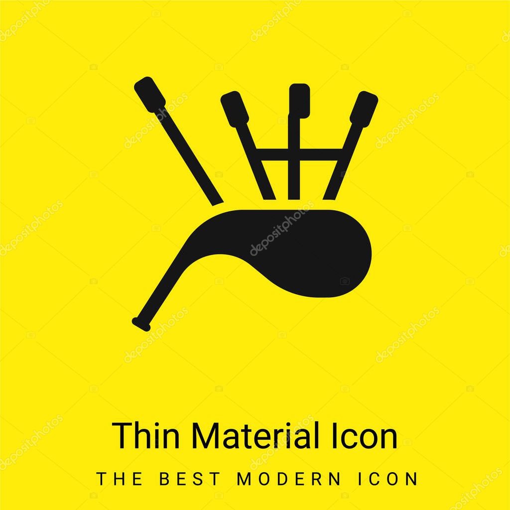 Bagpipes minimal bright yellow material icon