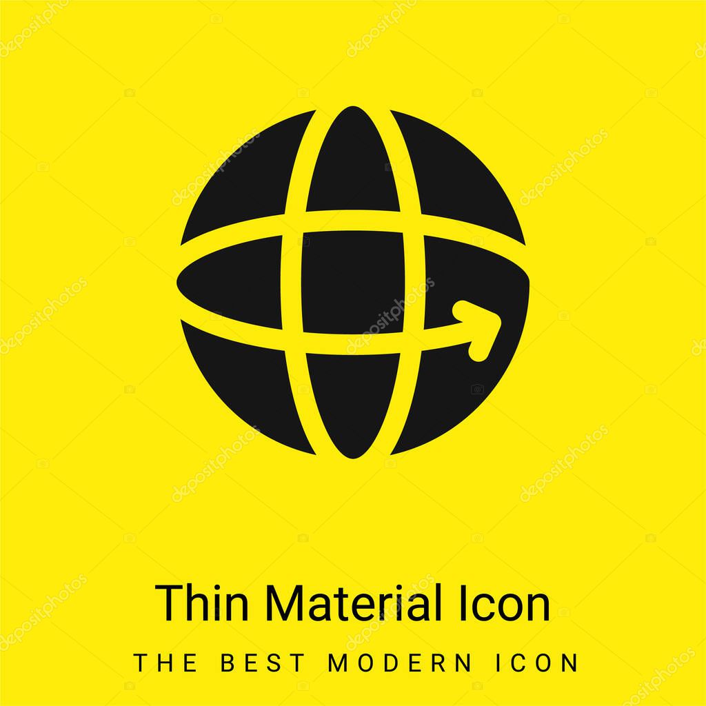 360 minimal bright yellow material icon