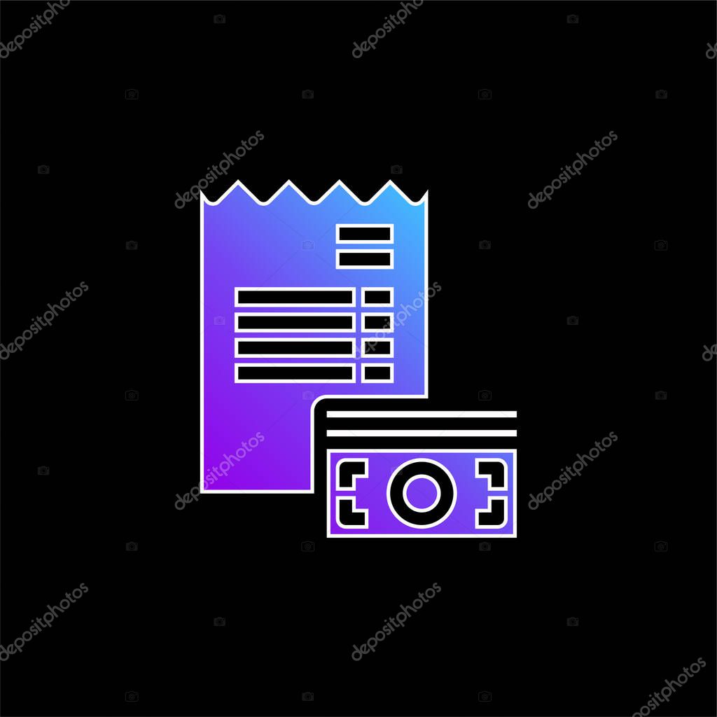 Bill blue gradient vector icon