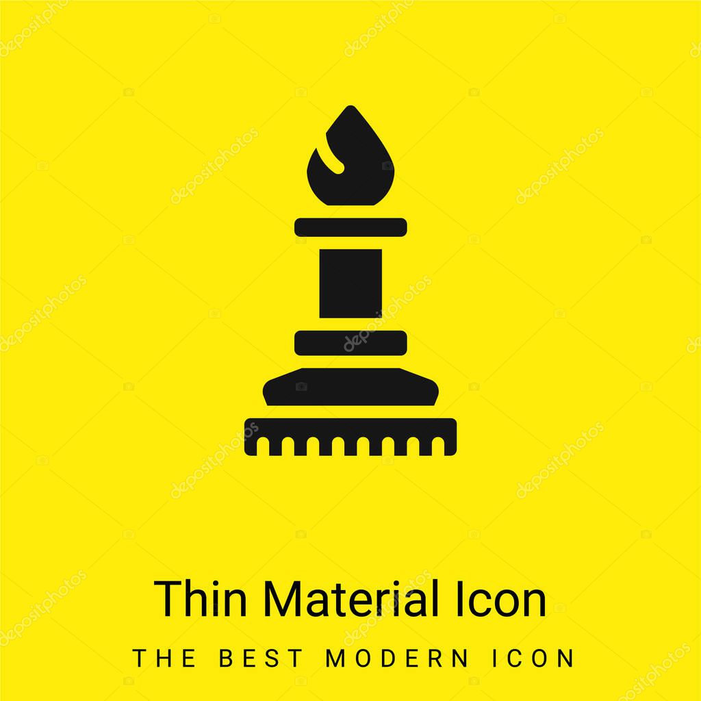 Bishop minimal bright yellow material icon