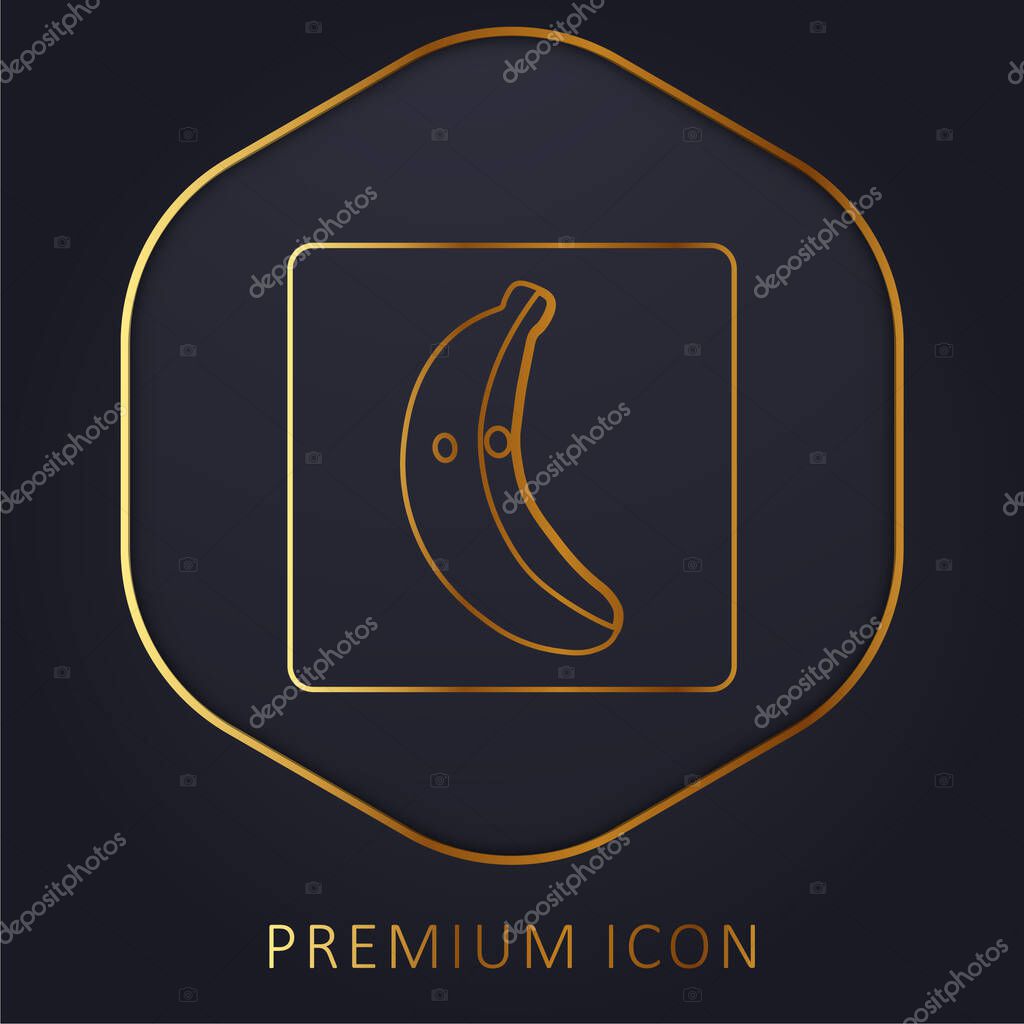 Bananity Social Logo golden line premium logo or icon