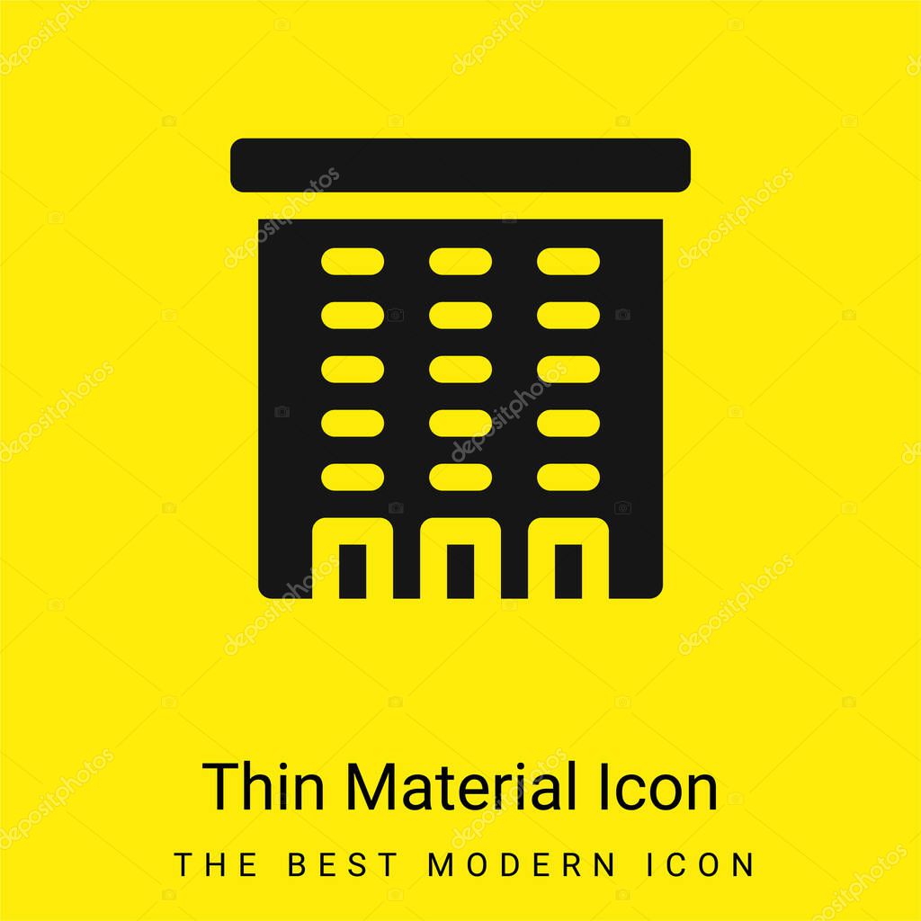 Apartment minimal bright yellow material icon