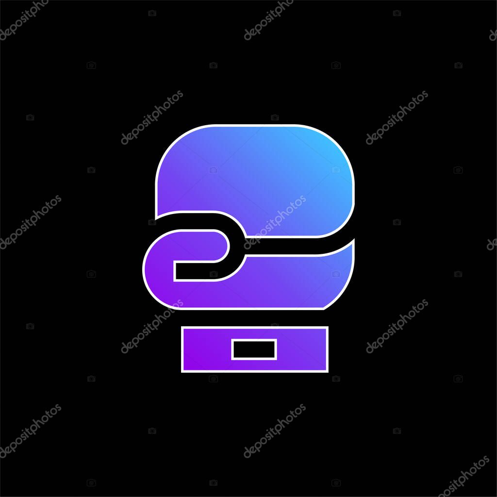 Boxing blue gradient vector icon