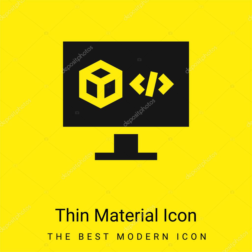 3d Printing Software minimal bright yellow material icon