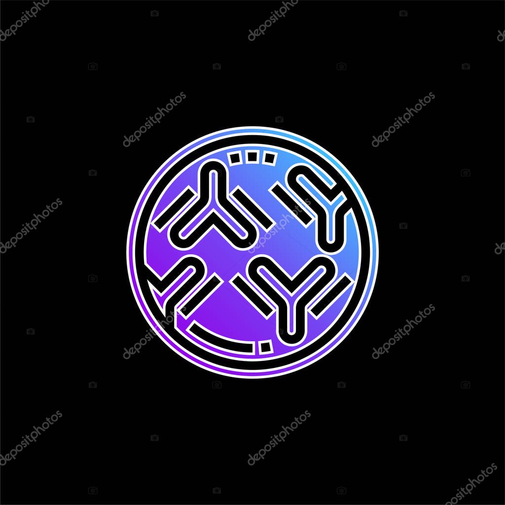 Antibodies blue gradient vector icon