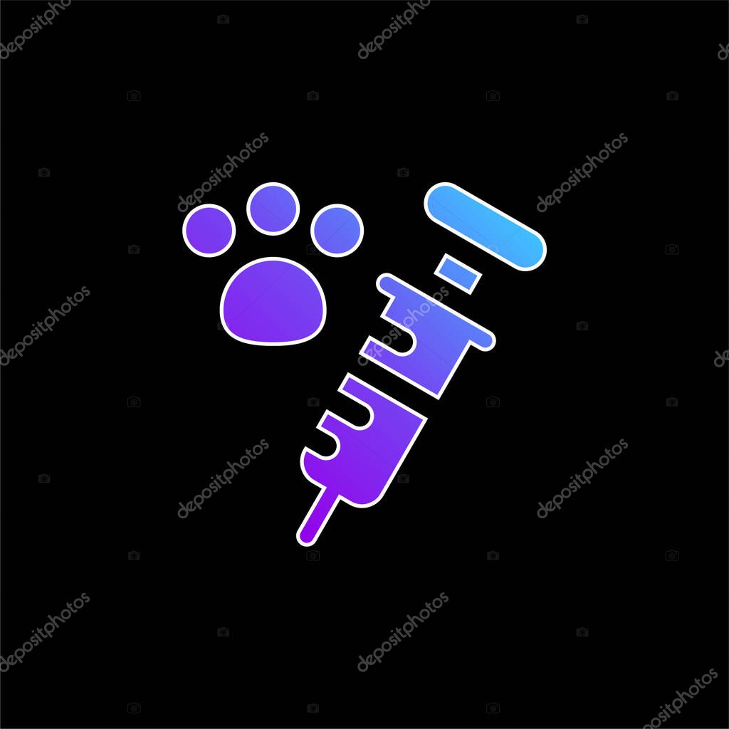 Animal Vaccination blue gradient vector icon