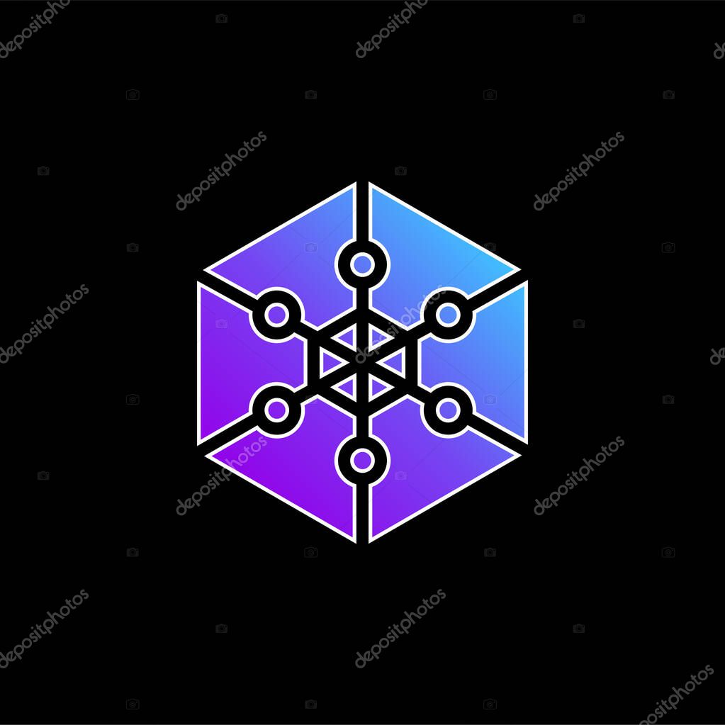 Analytics blue gradient vector icon
