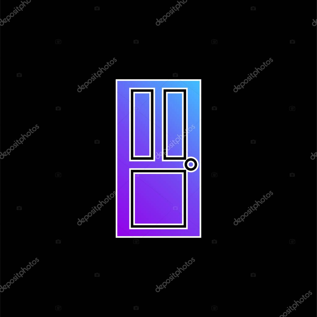 Black Door blue gradient vector icon