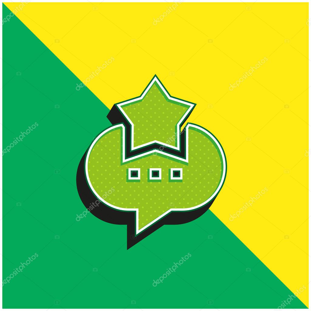 Best Green and yellow modern 3d vector icon logo