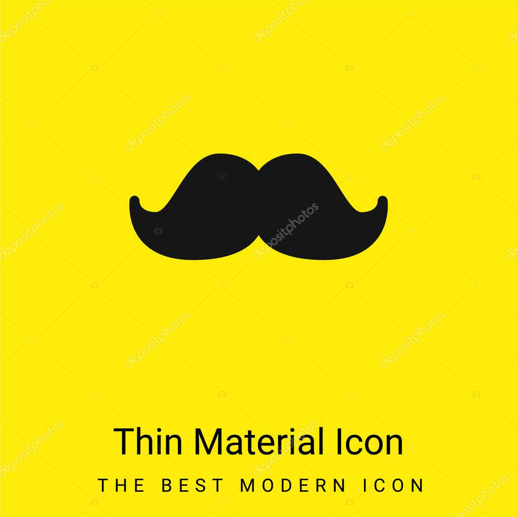Big Moustache minimal bright yellow material icon