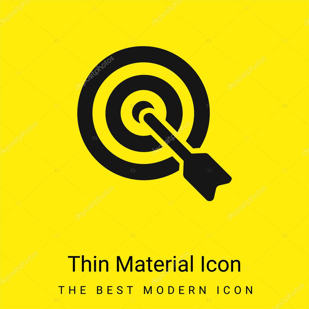 Arrow On Target minimal bright yellow material icon