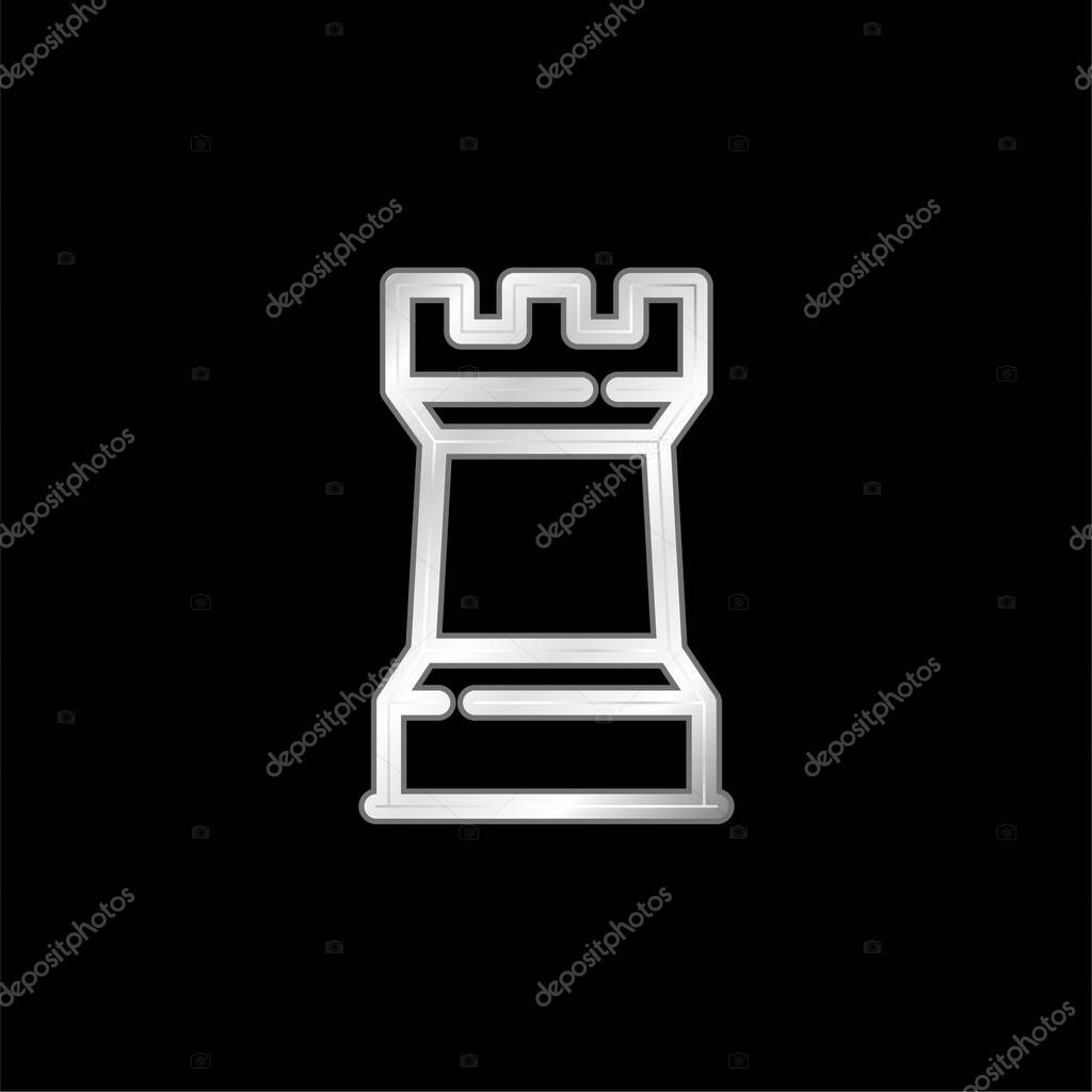 Big Towers silver plated metallic icon