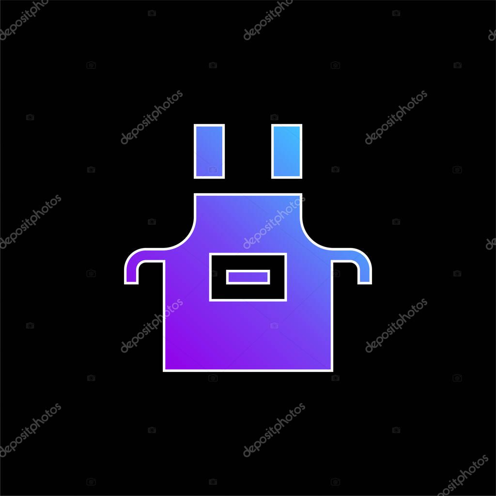 Apron blue gradient vector icon