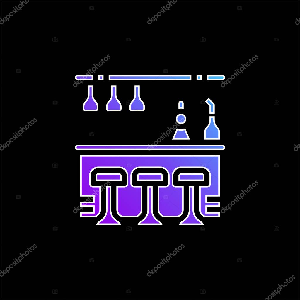 Bar Counter blue gradient vector icon
