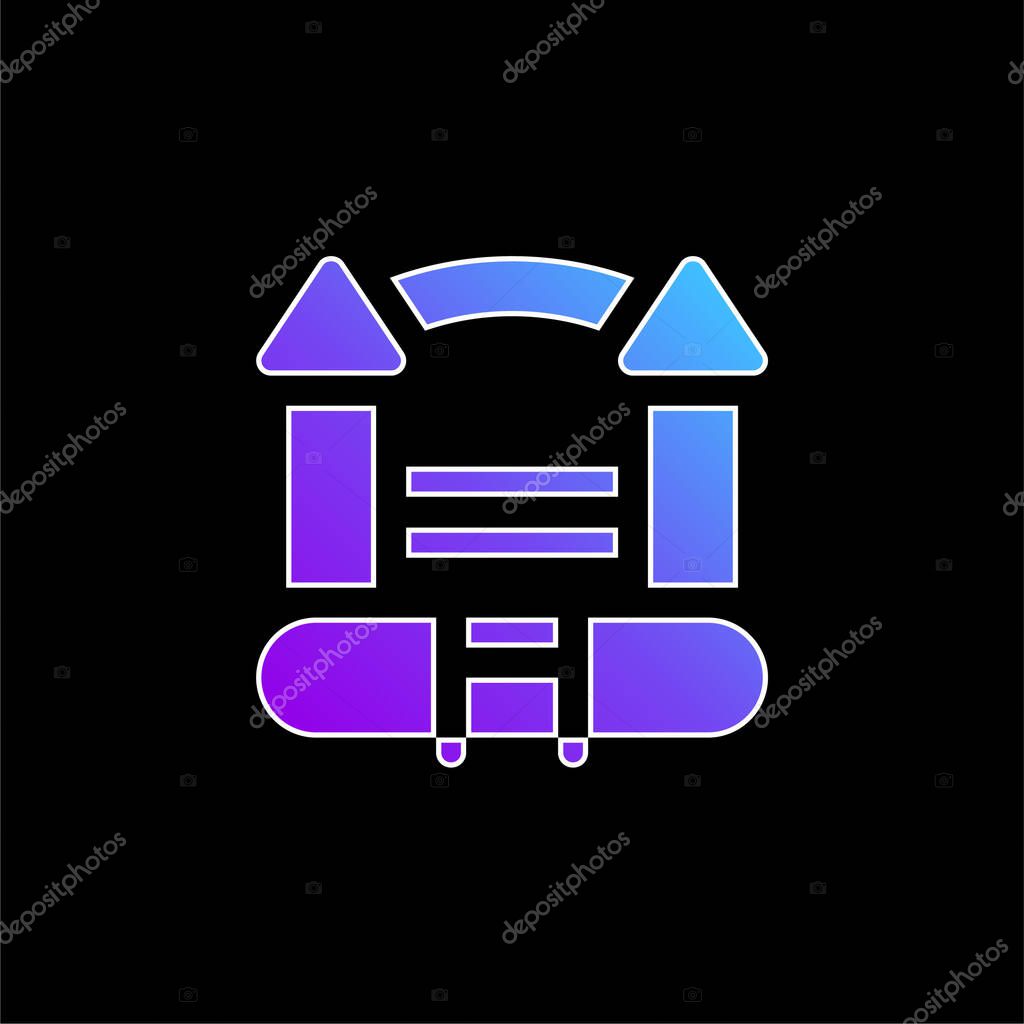 Bouncy Castle blue gradient vector icon