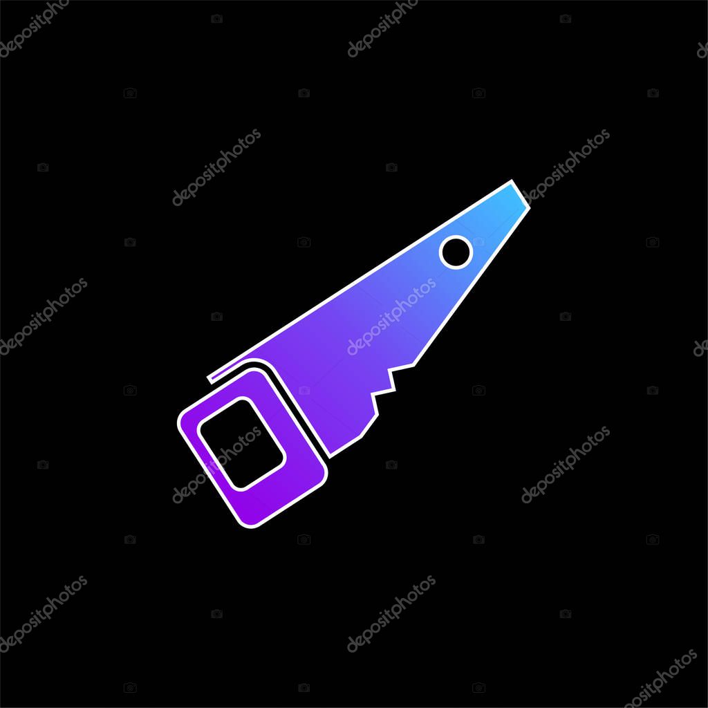 Black Saw blue gradient vector icon