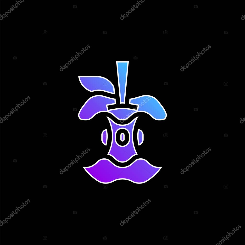 Apple blue gradient vector icon