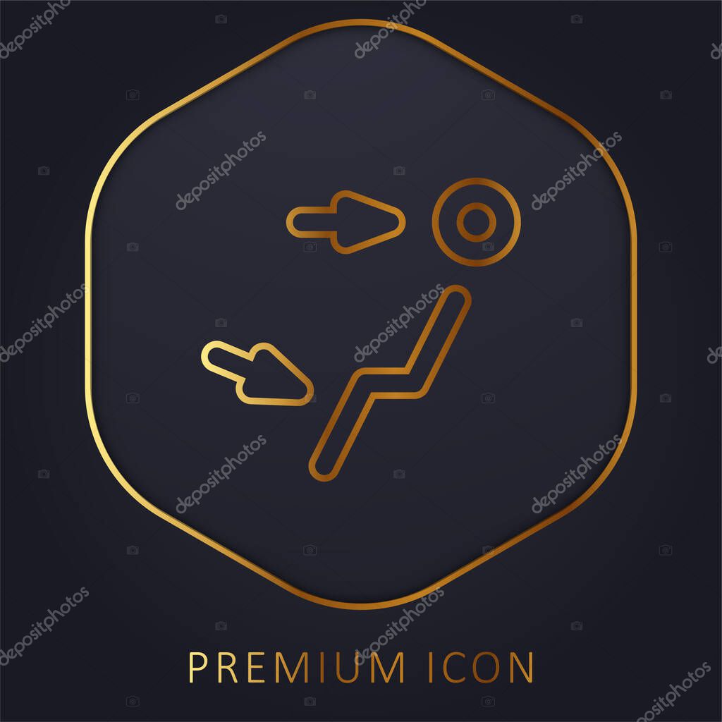 Air Outlet golden line premium logo or icon