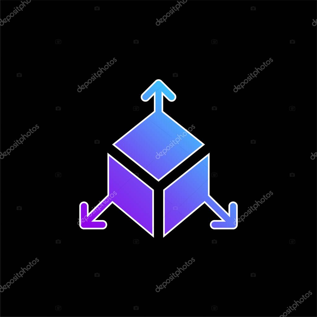 3d blue gradient vector icon