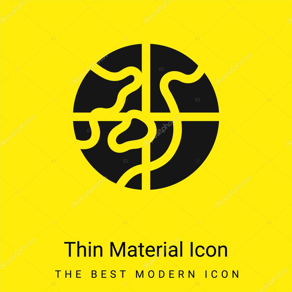 Arctic minimal bright yellow material icon