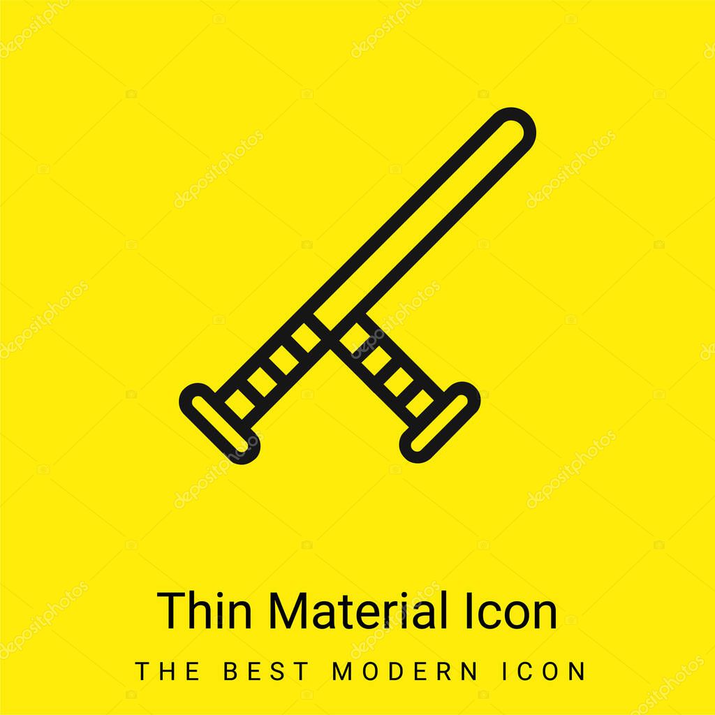 Baton minimal bright yellow material icon