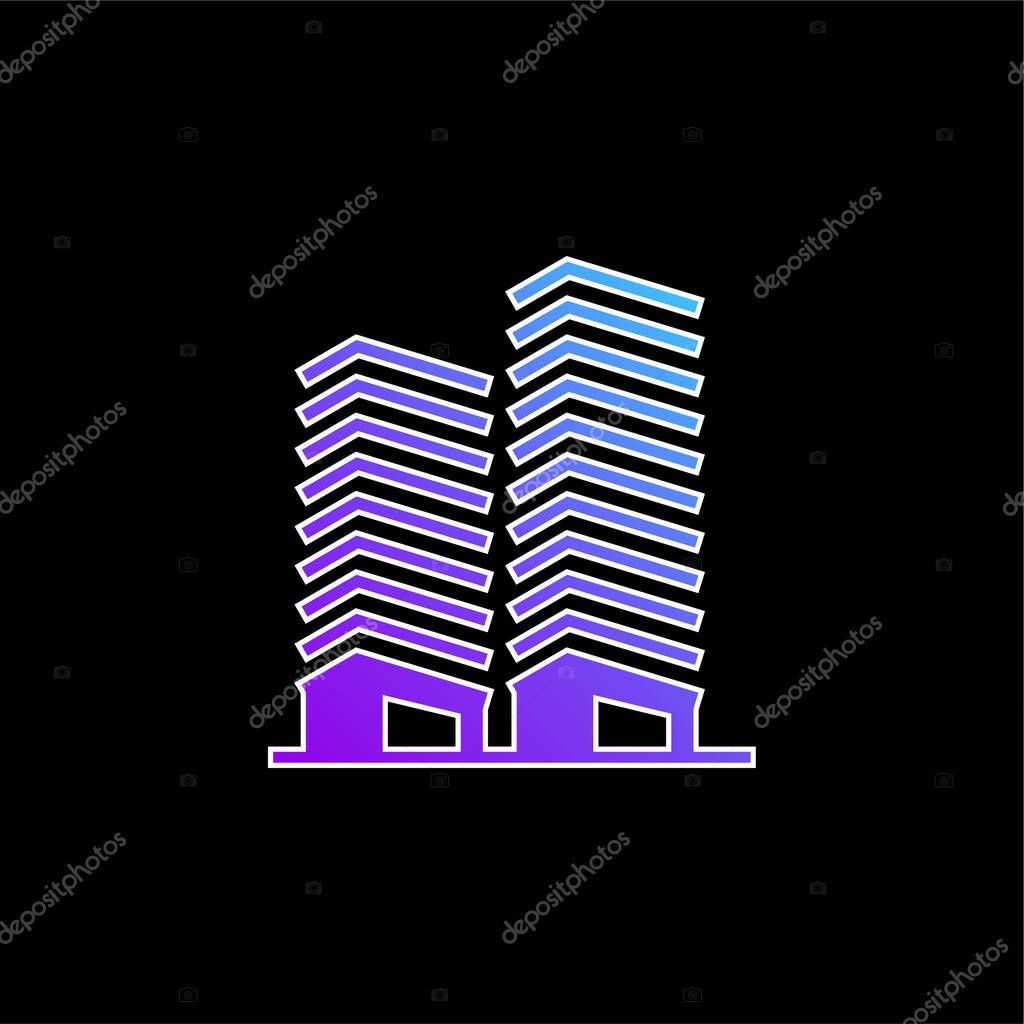 Apartments blue gradient vector icon