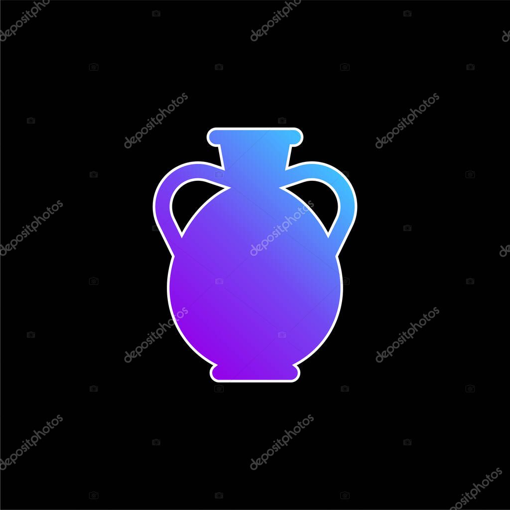 Amphora blue gradient vector icon
