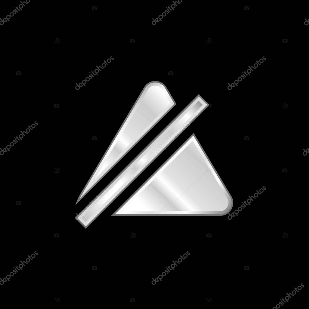 Bleach silver plated metallic icon