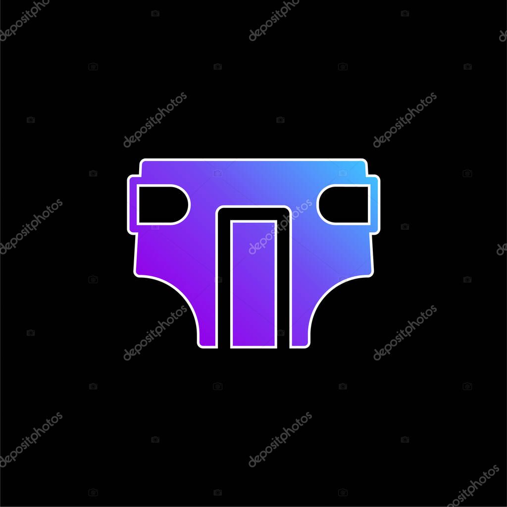 Adult Diaper blue gradient vector icon