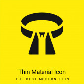 Belt minimal bright yellow material icon