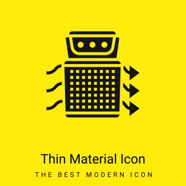 Air Purifier minimal bright yellow material icon clipart