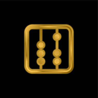 Abaküs Aracı Değişken Altın kaplama metalik simge veya logo vektörü