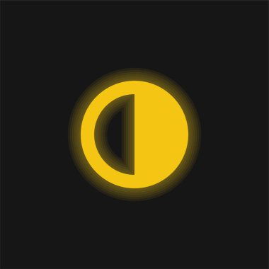 Parlayan sarı neon simgesini ayarla