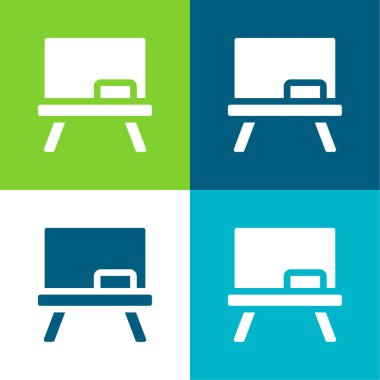 Tahta Düz 4 renk en küçük simge kümesi