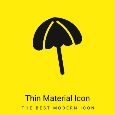 Siyah Plaj Şemsiyesi Asgari sarı malzeme simgesi
